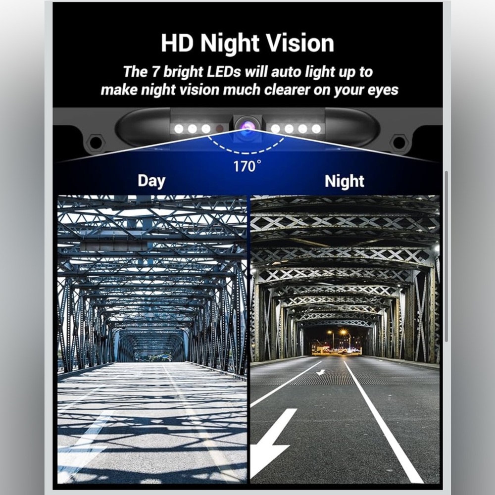 Waterproof Rear-View Camera and Monitor Set - Picture 4 of 10